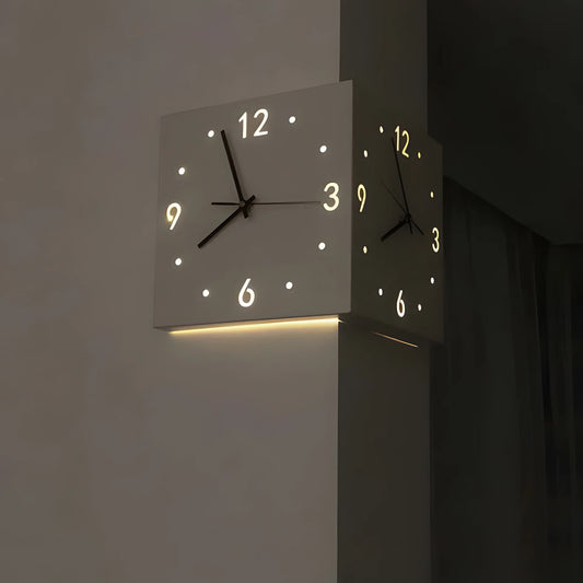 backlit Corner Clock