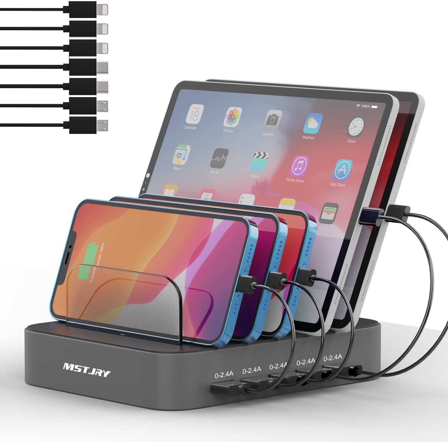 5 Port Multi USB-A Charger Station 