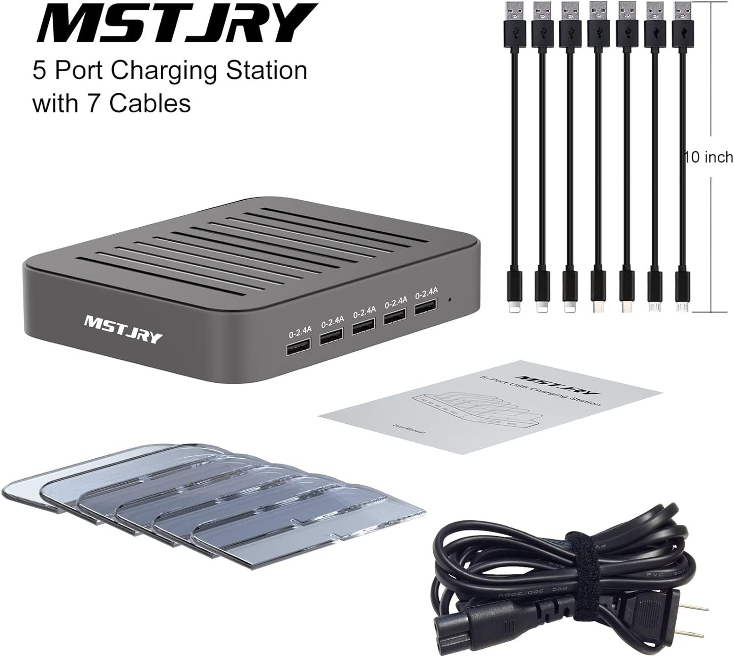 5 Port Multi USB-A Charger Station 